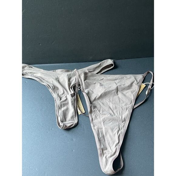 Skims Thong Underwear Womens Size 4x Umber Stretch Lingerie (2) New - Picture 1 of 9